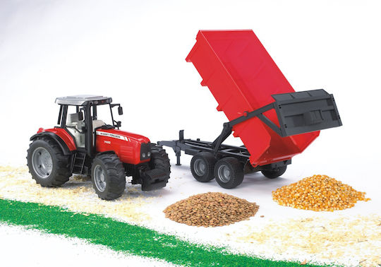 Bruder Massey Ferguson 7480 με Καρότσα Τρακτέρ 1:16 Αγροτικό για 3+ Ετών - Image 2