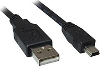 Sharkoon USB 2.0 Cable USB-A male - mini USB-B male Μαύρο 1m