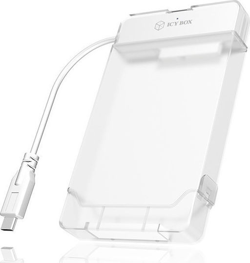 Icy Box IB-AC703-C Θήκη για Σκληρό Δίσκο 2.5" SATA III με σύνδεση USB 3.0 σε Διάφανο χρώμα IB-AC703-C - Image 3