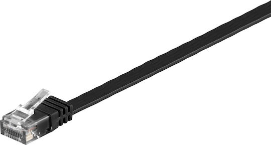 Goobay Flat U/UTP Cat.6 Καλώδιο Δικτύου Ethernet 20m Μαύρο 1τμχ 95385