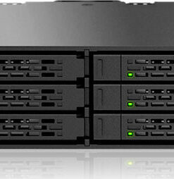 Alternative view of Icy Dock ToughArmor 6x 2.5Inch SATA 6Gbps HDD/SSD Mobile Rack/Cage in 1x 5.25Inch bay Μαύρο MB996SP-6SB