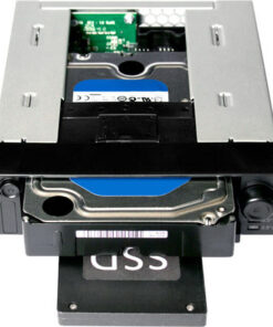 Alternative view of Icy Dock DuoSwap 2.5 inch-3.5 inch Hot-Swap SATA/SAS HDD/SSD Trayless Mobile Rack Backplane Cage for External 5.25Inch Drive Bay Μαύρο
