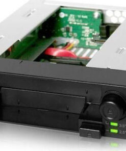 Icy Dock DuoSwap 2.5 inch-3.5 inch Hot-Swap SATA/SAS HDD/SSD Trayless Mobile Rack Backplane Cage for External 5.25Inch Drive Bay Μαύρο