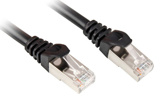 Sharkoon S/FTP Cat.6a Καλώδιο Δικτύου Ethernet 10m Μαύρο 1τμχ