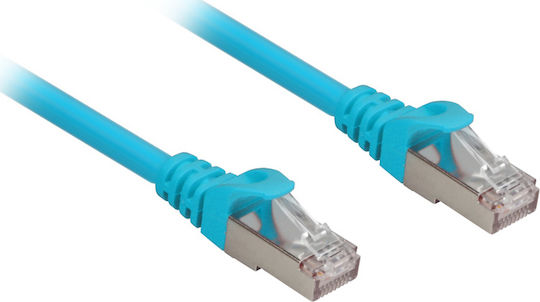 Sharkoon S/FTP Cat.6a Καλώδιο Δικτύου Ethernet 1.5m Μπλε 1τμχ