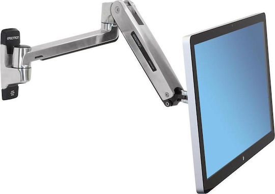 Ergotron LX Επιτοίχια Βάση Οθόνης έως 46" με Βραχίονα Ασημί