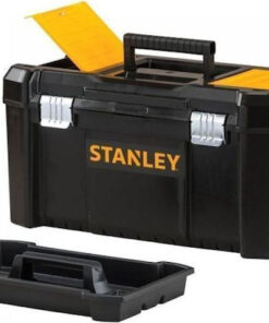 Stanley Essential Εργαλειοθήκη Χειρός Πλαστική με Ταμπακιέρα Π48.2xB25.4xΥ25cm STST1-75521 με Μεταλλικό Κλιπ
