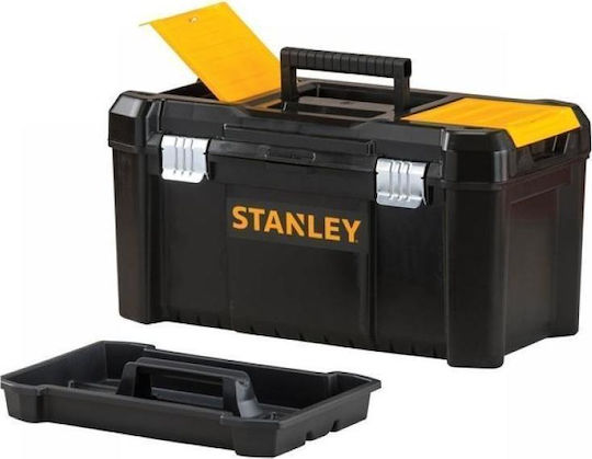 Stanley Essential Εργαλειοθήκη Χειρός Πλαστική με Ταμπακιέρα Π48.2xB25.4xΥ25cm STST1-75521 με Μεταλλικό Κλιπ