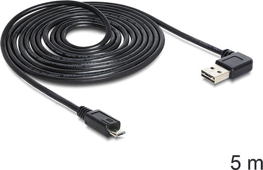 DeLock Angle (90°) USB 2.0 to micro USB Cable Μαύρο 5m (83385) - Image 2