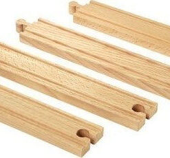 Alternative view of Brio Toys Long Straight Tracks Ράγες Σιδηρόδρομου από Ξύλο 33341