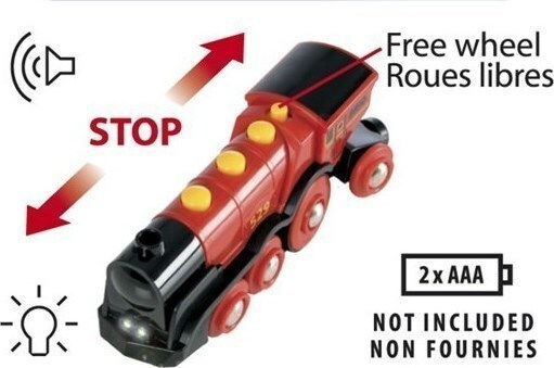 Brio Toys Mighty Red Action Locomotive Τρενάκι με Ήχο και Φως για 3+ Ετών 33592 - Image 10