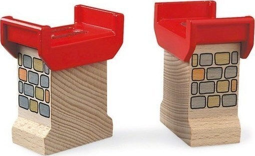 Brio Toys Super Supports Ράγες Σιδηρόδρομου από Ξύλο 33254 - Image 2