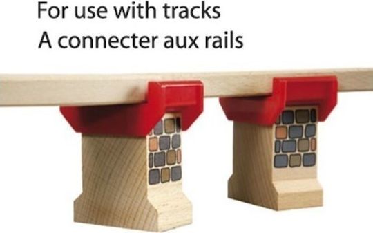 Brio Toys Super Supports Ράγες Σιδηρόδρομου από Ξύλο 33254 - Image 4
