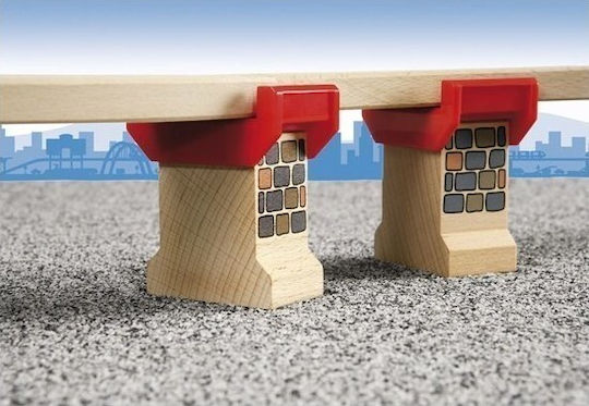 Brio Toys Super Supports Ράγες Σιδηρόδρομου από Ξύλο 33254 - Image 5