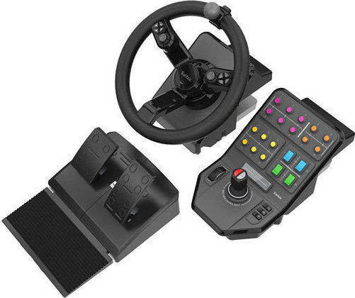 Logitech G Saitek Farm Sim Controller Bundle Τιμονιέρα με Μοχλό Ταχυτήτων και Πετάλια για PC με 900° Περιστροφής - Image 3