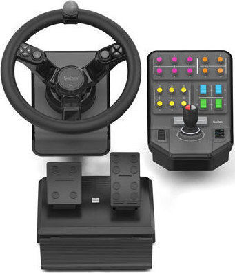 Logitech G Saitek Farm Sim Controller Bundle Τιμονιέρα με Μοχλό Ταχυτήτων και Πετάλια για PC με 900° Περιστροφής - Image 2