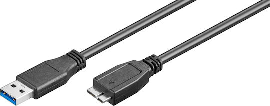 Goobay Regular USB 3.0 to micro USB Cable Μαύρο 1.0m (95169)
