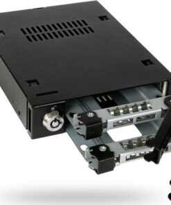Alternative view of Icy Dock MB992SK-B ToughArmor Full Metal 2x 2.5Inch Hot-Swap SATA/SAS HDD/SSD Mobile Rack Backplane Cage for External 3.5Inch Drive Bay Μαύρο MB992SK-B