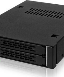 Icy Dock MB992SK-B ToughArmor Full Metal 2x 2.5Inch Hot-Swap SATA/SAS HDD/SSD Mobile Rack Backplane Cage for External 3.5Inch Drive Bay Μαύρο MB992SK-B