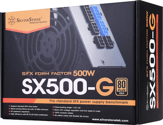 Silverstone SFX SX500-G 500W Μαύρο Τροφοδοτικό Υπολογιστή Full Modular 80 Plus Gold - Image 9