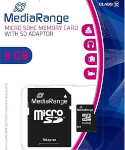 Alternative view of MediaRange microSDHC 8GB Class 10 High Speed με αντάπτορα