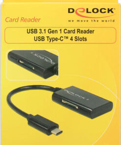 Alternative view of DeLock Card Reader USB 3.1 Type-C για SD/MemoryStick (91740)