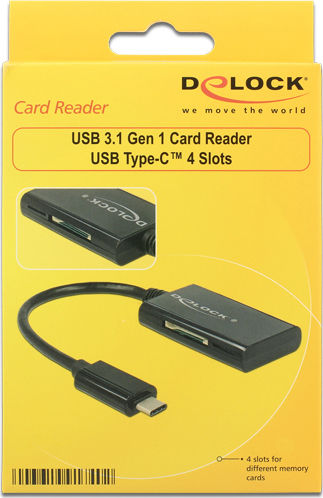 DeLock Card Reader USB 3.1 Type-C για SD/MemoryStick (91740) - Image 2