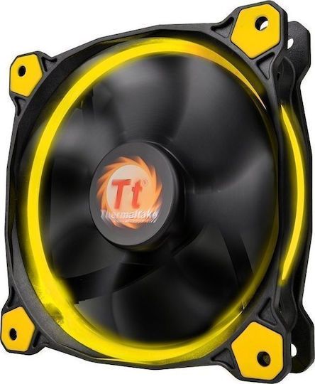 Thermaltake Riing 14 LED Yellow Case Fan 140mm με Κίτρινο Φωτισμό και Σύνδεση 3-Pin - Image 2