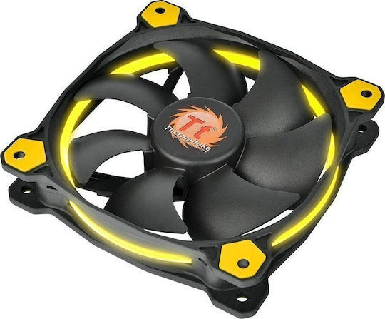 Thermaltake Riing 14 LED Yellow Case Fan 140mm με Κίτρινο Φωτισμό και Σύνδεση 3-Pin - Image 3