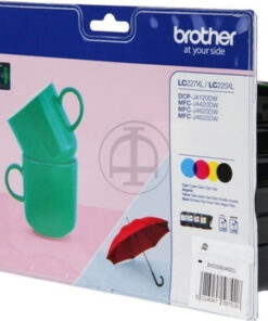 Brother LC227XL Γνήσιο Πακέτο 4 Μελανιών Εκτυπωτή InkJet Κίτρινο / Κυανό / Ματζέντα / Μαύρο (LC-227XLVALBP)