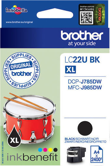 Brother LC22U Γνήσιο Μελάνι Εκτυπωτή InkJet Μαύρο (LC-22UBK) - Image 2