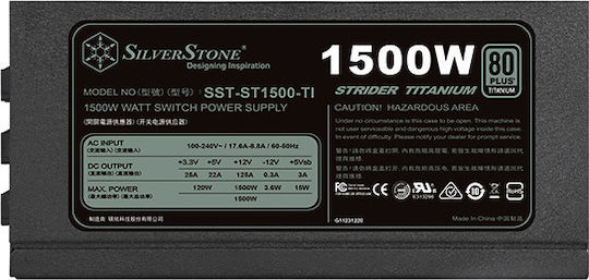 Silverstone Strider Titanium rev. 2.0 1500W Μαύρο Τροφοδοτικό Υπολογιστή Full Modular 80 Plus Titanium - Image 6