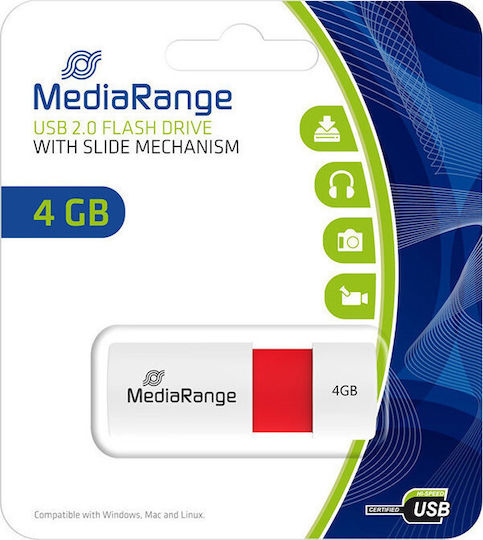 MediaRange 4GB USB 2.0 Stick Κόκκινο - Image 4