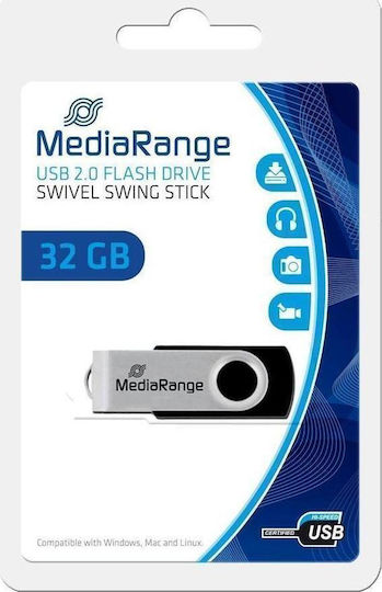 MediaRange MR911 32GB USB 2.0 Black/Silver - Image 7