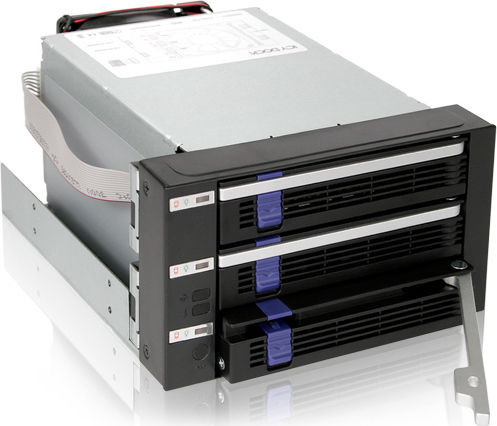 Icy Dock FatCage 3x 3.5Inch HDD in 2x 5.25Inch Bay Hot Swap SATA 6Gbps HDD Rack/Cage/Module Μαύρο MB153SP-B - Image 2