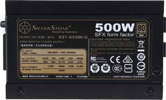 Silverstone SFX SX500-G 500W Μαύρο Τροφοδοτικό Υπολογιστή Full Modular 80 Plus Gold - Image 2