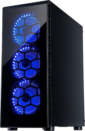 Inter-Tech CXC2 Gaming Midi Tower Κουτί Υπολογιστή με Πλαϊνό Παράθυρο Μαύρο - Image 3