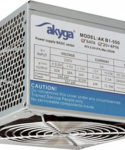 Akyga AK-B1-550 550W Γκρι Τροφοδοτικό Υπολογιστή Full Wired