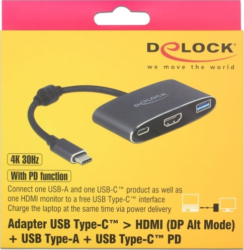 DeLock 62991 USB-C Docking Station με HDMI 4K PD Γκρι - Image 3
