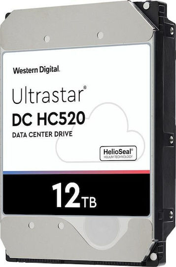 Western Digital Ultrastar DC HC520 12TB HDD Σκληρός Δίσκος 3.5" SATA III 7200rpm με 256MB Cache για NAS / Server / Καταγραφικό 0F30146