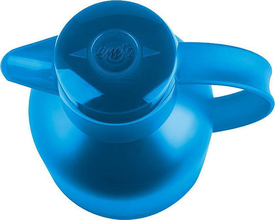 Emsa Jug Quick Press Translucent Κανάτα Θερμός Πλαστικό 1lt Μπλε με Λαβή - Image 3
