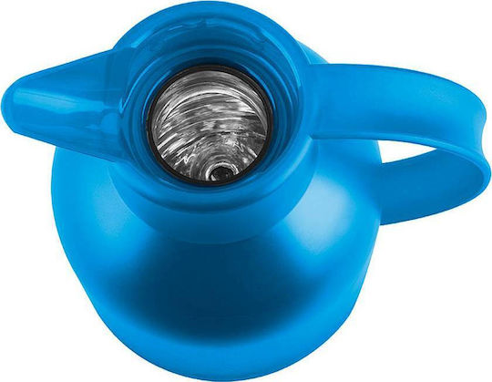 Emsa Jug Quick Press Translucent Κανάτα Θερμός Πλαστικό 1lt Μπλε με Λαβή - Image 4