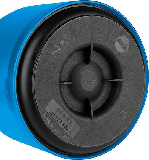 Emsa Jug Quick Press Translucent Κανάτα Θερμός Πλαστικό 1lt Μπλε με Λαβή - Image 7