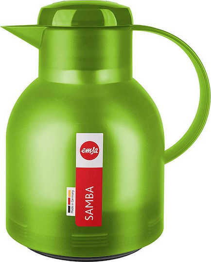 Emsa Jug Quick Press Translucent Κανάτα Θερμός Πλαστικό 1lt Πράσινο με Λαβή - Image 2