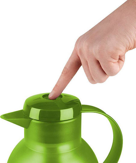Emsa Jug Quick Press Translucent Κανάτα Θερμός Πλαστικό 1lt Πράσινο με Λαβή - Image 6