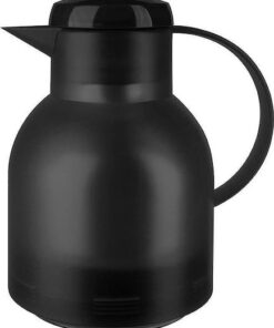 Emsa Samba Vacuum Jug Quick Press Κανάτα Θερμός Πλαστικό 1lt Μαύρο με Λαβή