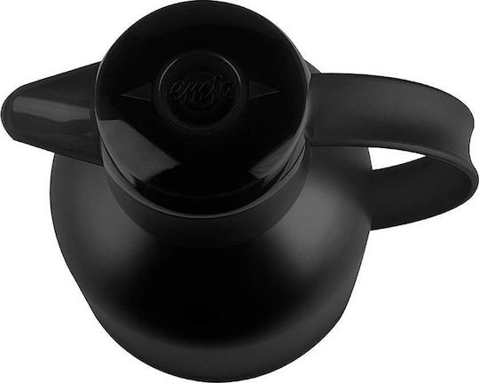 Emsa Samba Vacuum Jug Quick Press Κανάτα Θερμός Πλαστικό 1lt Μαύρο με Λαβή - Image 3