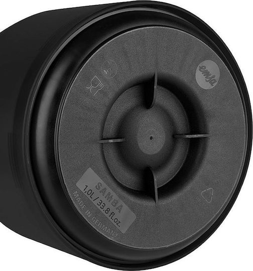 Emsa Samba Vacuum Jug Quick Press Κανάτα Θερμός Πλαστικό 1lt Μαύρο με Λαβή - Image 7