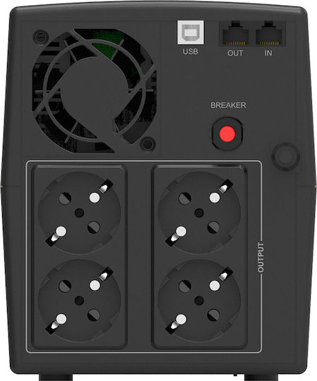 Powerwalker Basic VI 1500 STL UPS Line-Interactive 1500VA 900W με 4 Schuko Πρίζες - Image 3