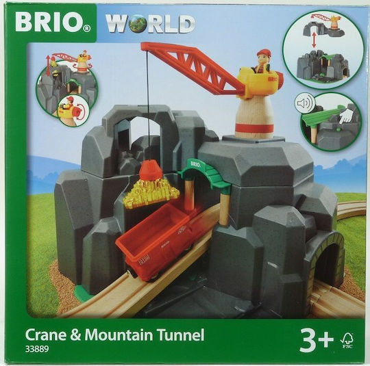 Brio Toys Crane & Mountain Tunnel Πίστα για 3+ Ετών - Image 2